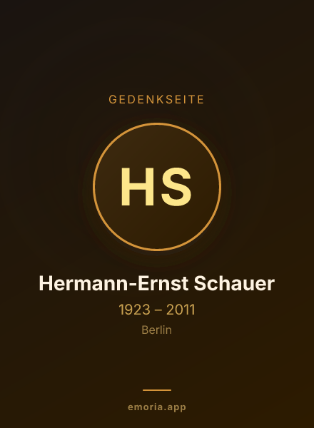 Gedenkportrait von Hermann-Ernst Schauer