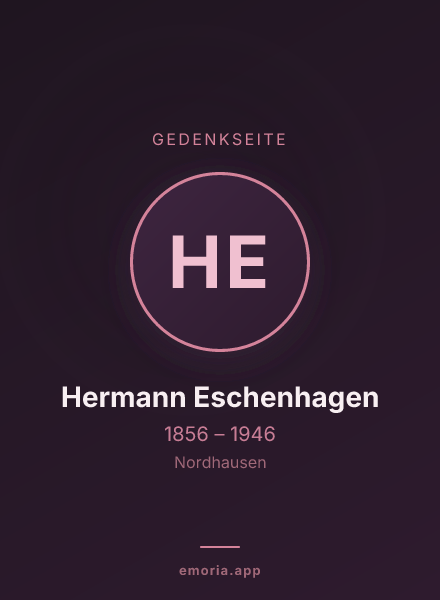 Gedenkportrait von Hermann Eschenhagen