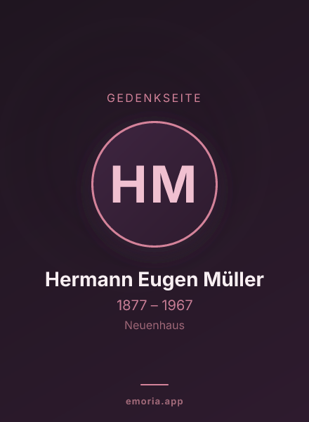 Gedenkportrait von Hermann Eugen Müller