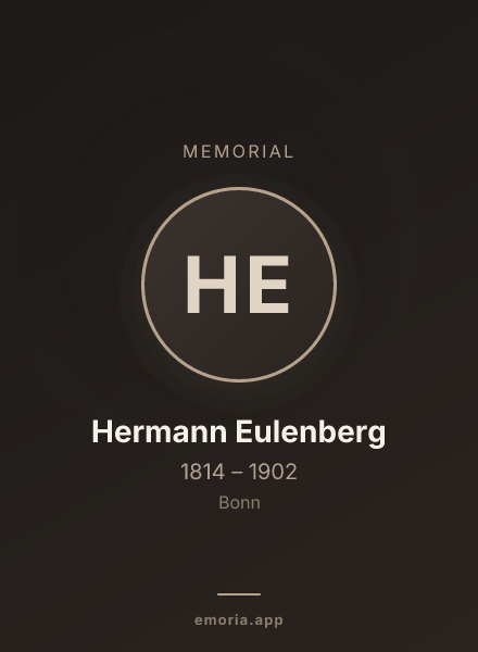 Memorial portrait of Hermann Eulenberg