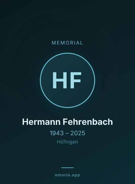 Memorial portrait of Hermann Fehrenbach