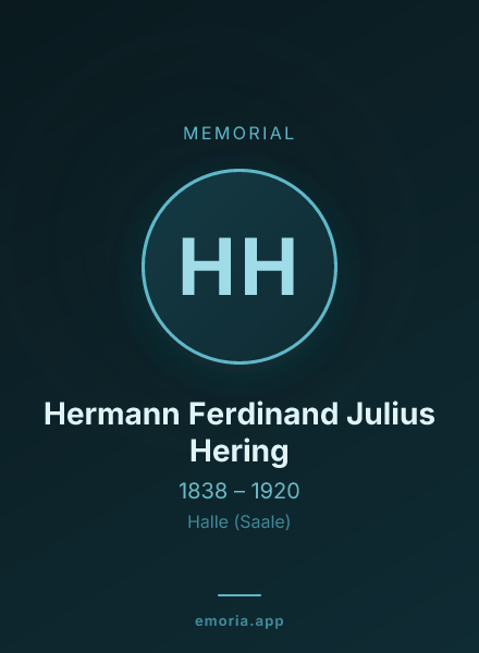 Memorial portrait of Hermann Ferdinand Julius Hering