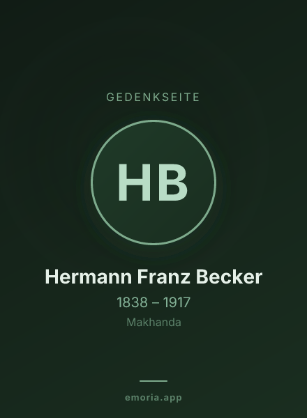 Gedenkportrait von Hermann Franz Becker