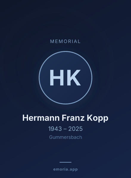 Memorial portrait of Hermann Franz Kopp
