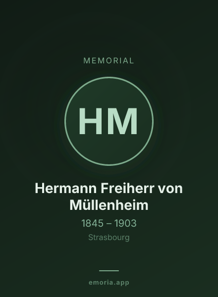 Memorial portrait of Hermann Freiherr von Müllenheim