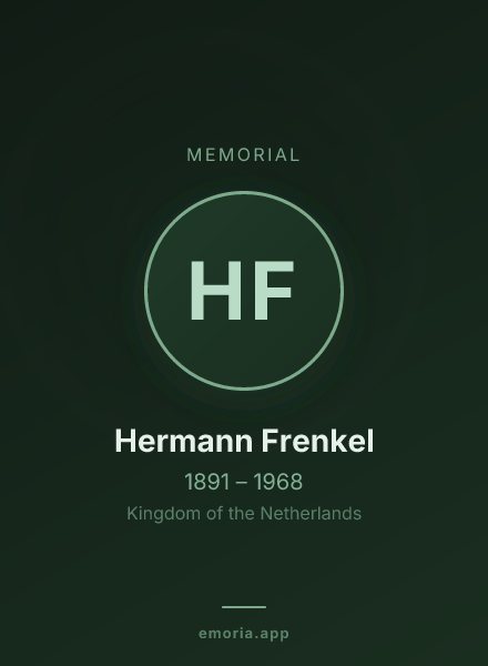 Memorial portrait of Hermann Frenkel