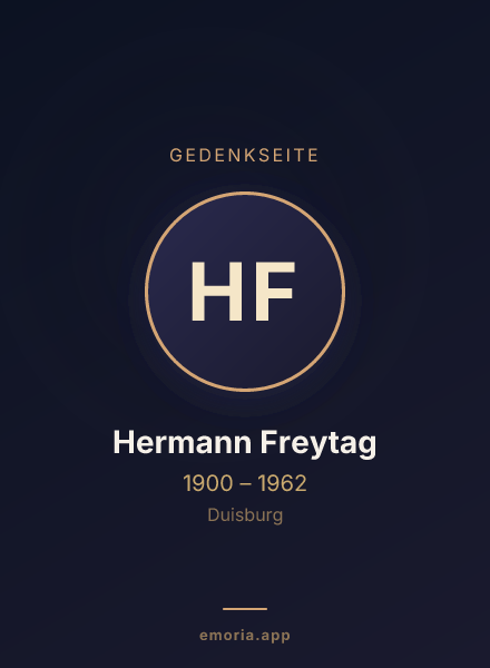 Gedenkportrait von Hermann Freytag