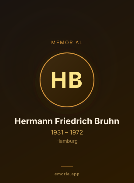 Memorial portrait of Hermann Friedrich Bruhn