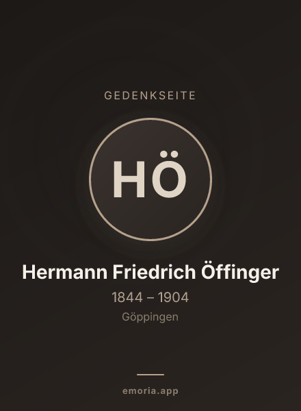 Gedenkportrait von Hermann Friedrich Öffinger
