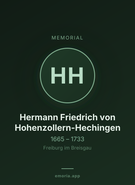 Memorial portrait of Hermann Friedrich von Hohenzollern-Hechingen