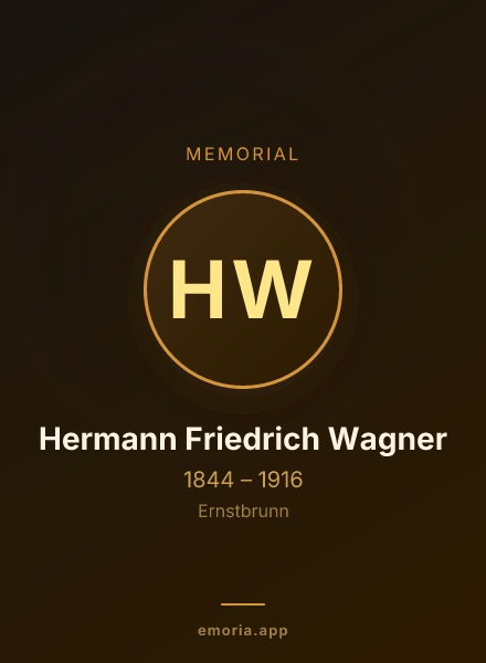 Memorial portrait of Hermann Friedrich Wagner