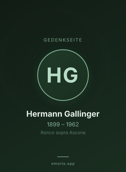 Gedenkportrait von Hermann Gallinger