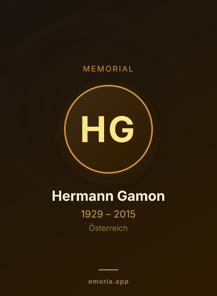 Memorial portrait of Hermann Gamon