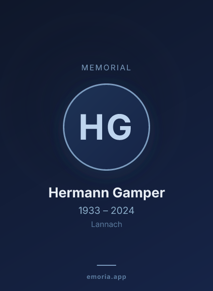 Memorial portrait of Hermann Gamper