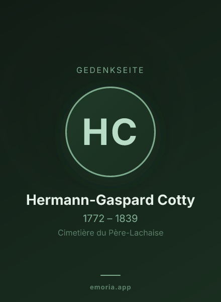 Gedenkportrait von Hermann-Gaspard Cotty