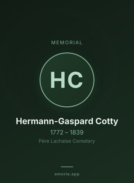 Memorial portrait of Hermann-Gaspard Cotty