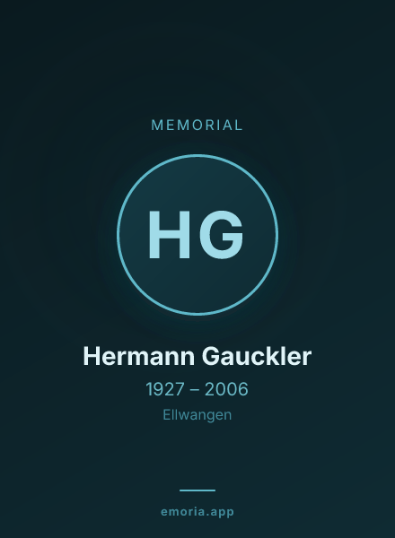 Memorial portrait of Hermann Gauckler