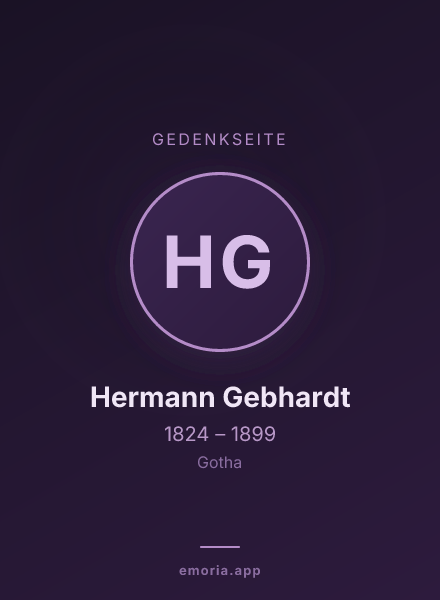 Gedenkportrait von Hermann Gebhardt