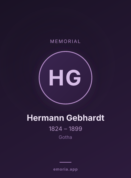 Memorial portrait of Hermann Gebhardt