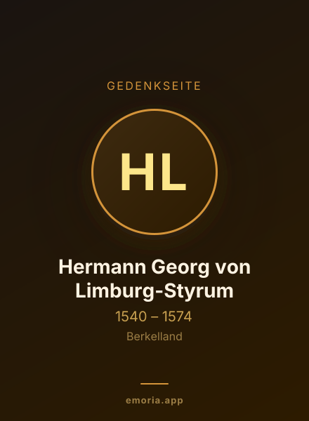 Gedenkportrait von Hermann Georg von Limburg-Styrum