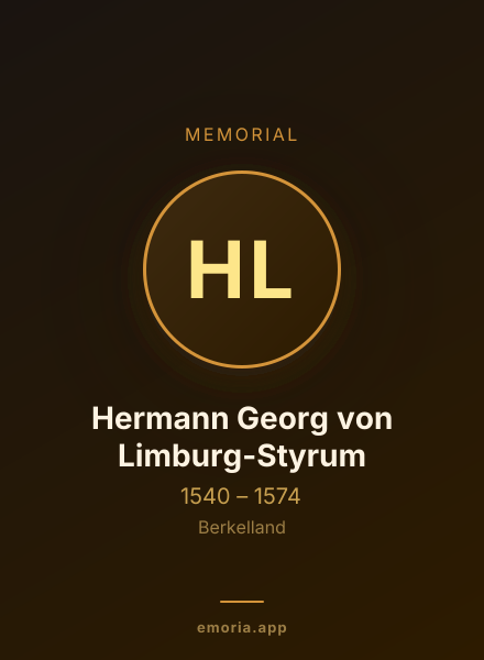 Memorial portrait of Hermann Georg von Limburg-Styrum