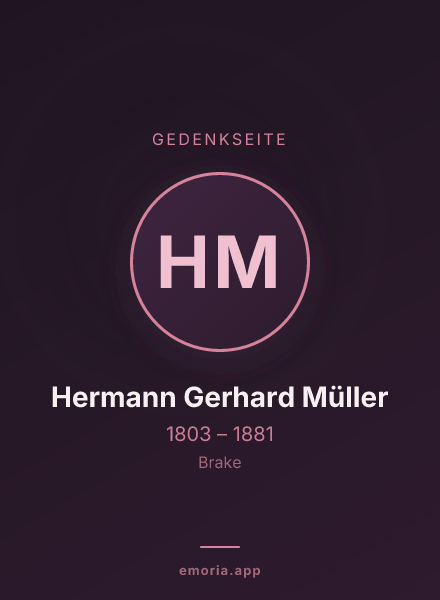 Gedenkportrait von Hermann Gerhard Müller