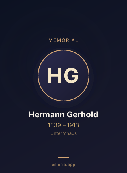 Memorial portrait of Hermann Gerhold