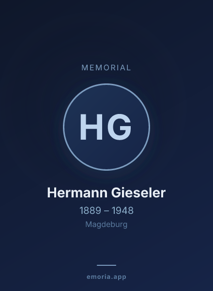 Memorial portrait of Hermann Gieseler