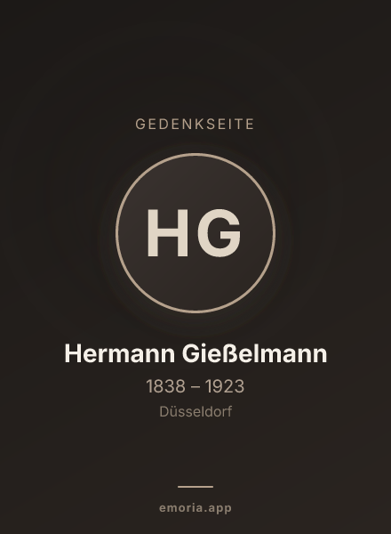 Gedenkportrait von Hermann Gießelmann