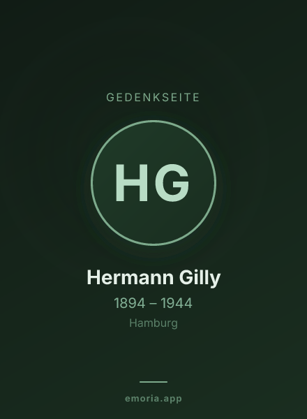 Gedenkportrait von Hermann Gilly