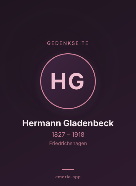 Gedenkportrait von Hermann Gladenbeck
