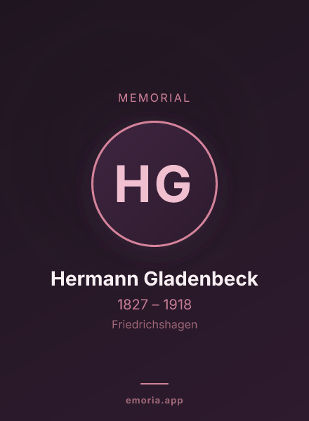 Memorial portrait of Hermann Gladenbeck