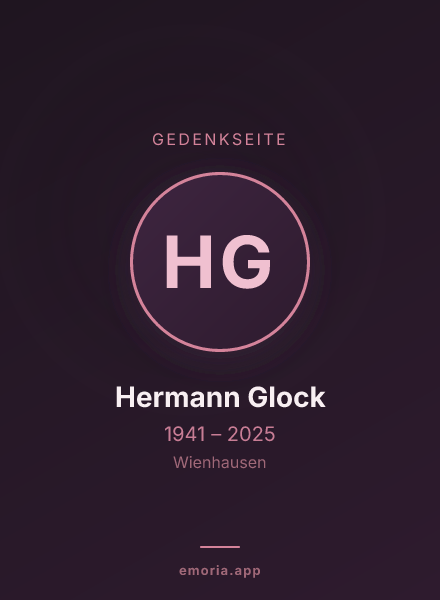 Gedenkportrait von Hermann Glock