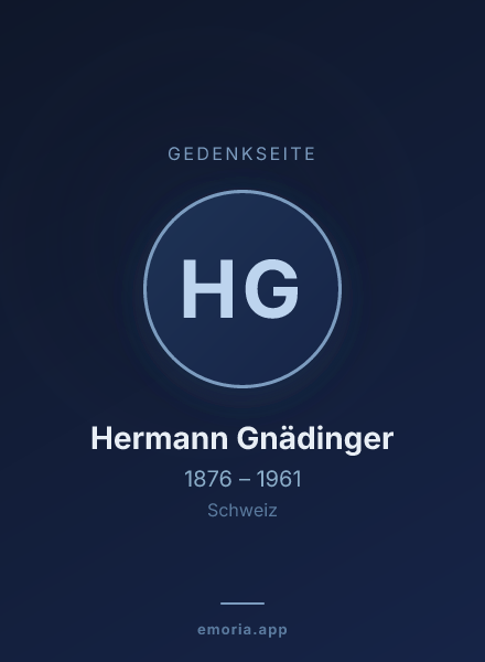 Gedenkportrait von Hermann Gnädinger