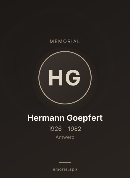 Memorial portrait of Hermann Goepfert