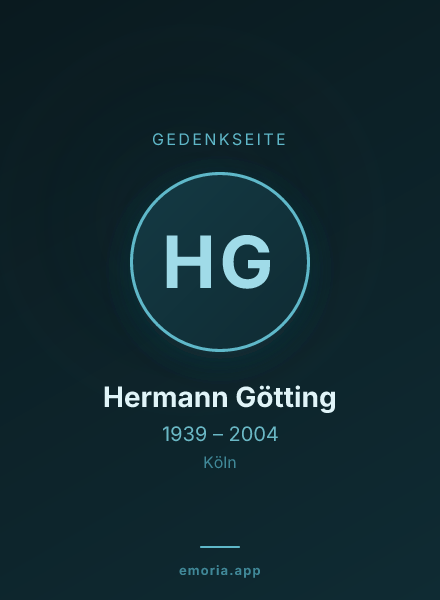 Gedenkportrait von Hermann Götting