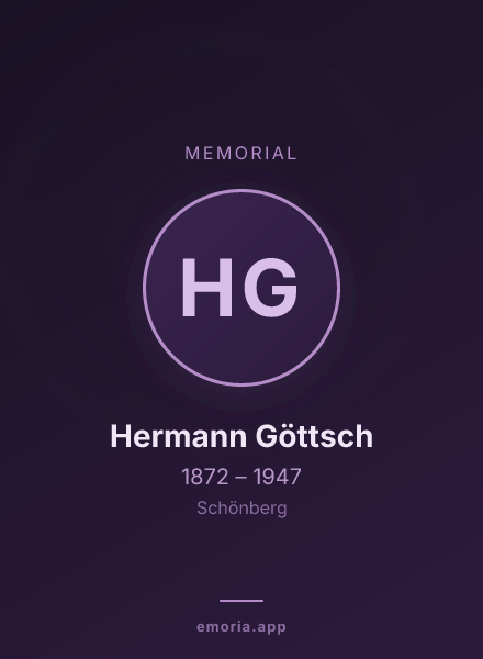 Memorial portrait of Hermann Göttsch