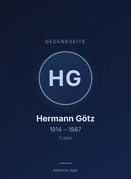 Gedenkportrait von Hermann Götz