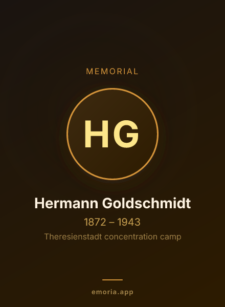 Memorial portrait of Hermann Goldschmidt