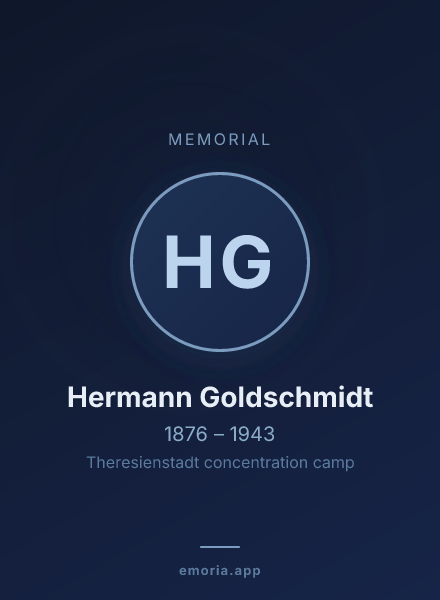Memorial portrait of Hermann Goldschmidt