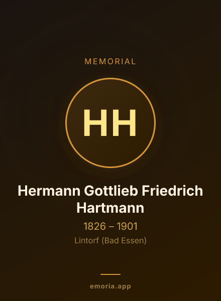 Memorial portrait of Hermann Gottlieb Friedrich Hartmann