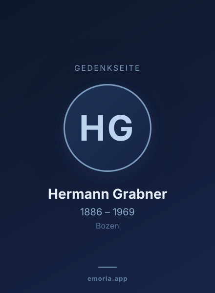 Gedenkportrait von Hermann Grabner
