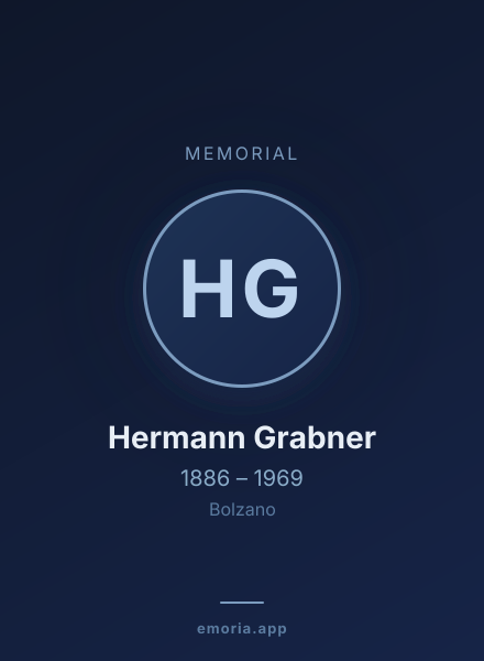 Memorial portrait of Hermann Grabner