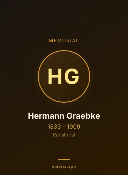 Memorial portrait of Hermann Graebke
