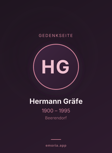Gedenkportrait von Hermann Gräfe