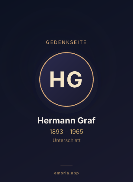 Gedenkportrait von Hermann Graf