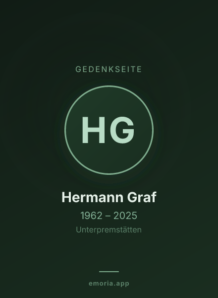 Gedenkportrait von Hermann Graf