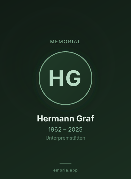 Memorial portrait of Hermann Graf