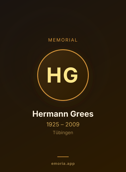 Memorial portrait of Hermann Grees