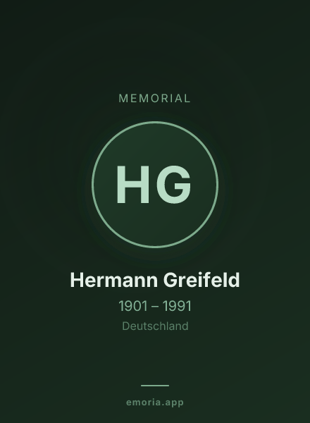 Memorial portrait of Hermann Greifeld